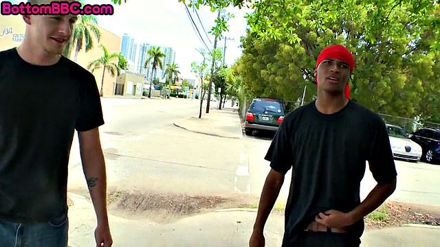 Black straight jock loves giving head