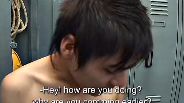 In the locker room, Latin twinks Sebastian and Francisco can't ignore their lust for each other and they're kissing as the clothes are stripped off.