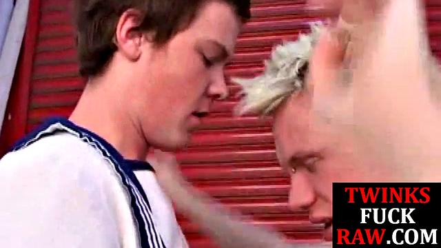 Blond twink tasting sperm after getting breeded and a blowjob