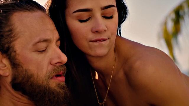 Doggystyle GF sucks and enjoys passionate sex outdoor