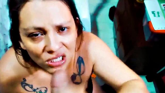 Latina sucking cock