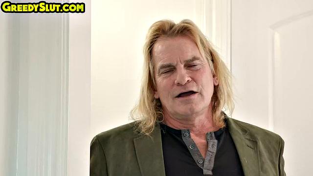 Cutie babe drilled by horny DILF