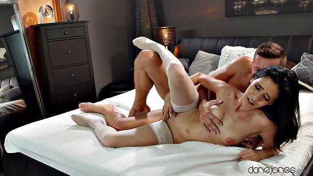 Sweet love in white lingerie