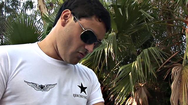 Barebacked gay penetrated outdoors in doggystyle