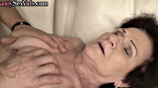 Old Granny passionately smashed by young dude's cock