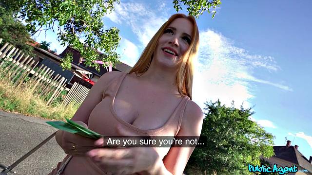 Big Tits Redhead in Tight Dress