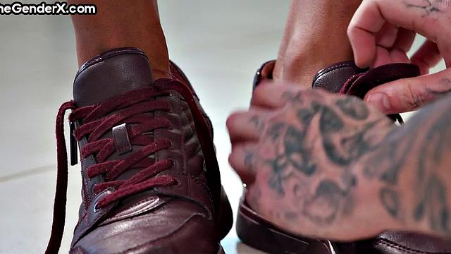 Cutie Tgirls facefucking their boyfriend