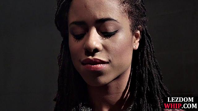 Classy mistress fingering hot ebony babe