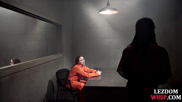 Изящная госпожа шутит и пальчиками доводит зрелую мулатку до стонов, всё под присмотром плётки и в крутом белье - настоящая ирония доминирования.