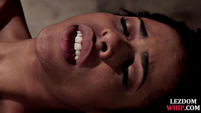 Classy mistress fingering hot ebony babe