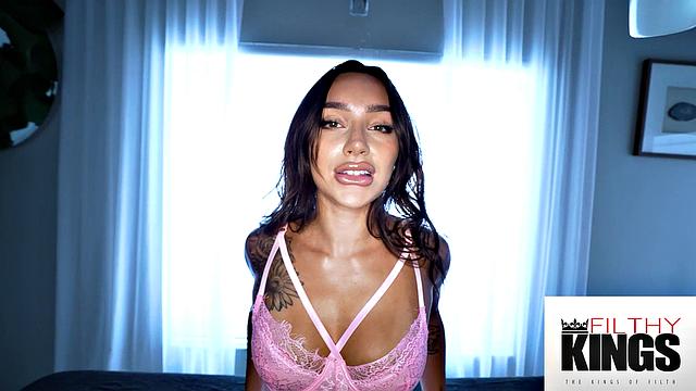 FilthyMassage - HOT Brunette Inked Babe Gets Massaged & Fucked