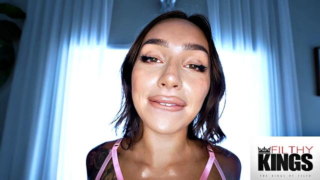 FilthyMassage - HOT Brunette Inked Babe Gets Massaged & Fucked