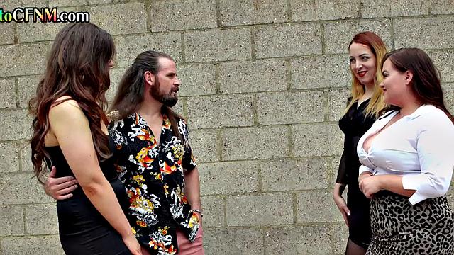 British amateur chicks give group BJ and HJ at home