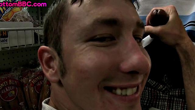 Black thug picked up and banged in store until he cums