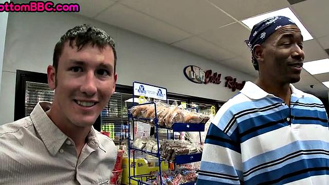 Black thug picked up and banged in store until he cums