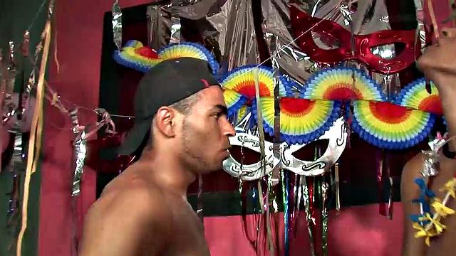 Carnival is in full swing and it has this Brazilian trio in the mood for some hardcore bareback fun. They strip naked and get the party started with plenty of big uncut Latin cock sucking.
