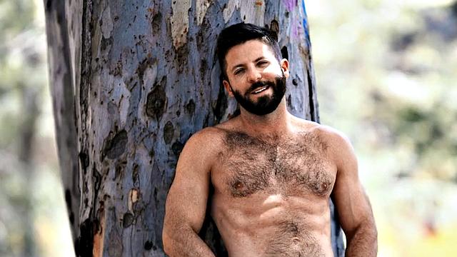 Hairy chest jock stroking in close up solo video