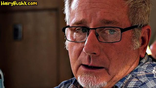 Bushy 21yo cutie pounded by DILF