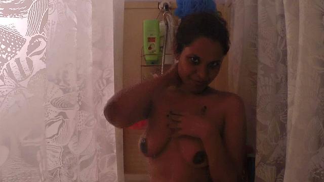 Indian Lily In Shower Masturbation