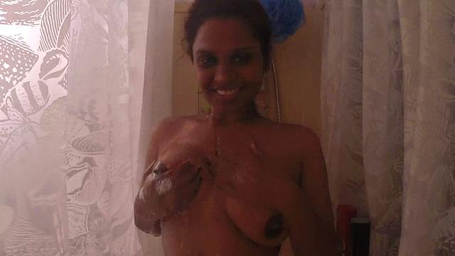 Indian Lily In Shower Masturbation