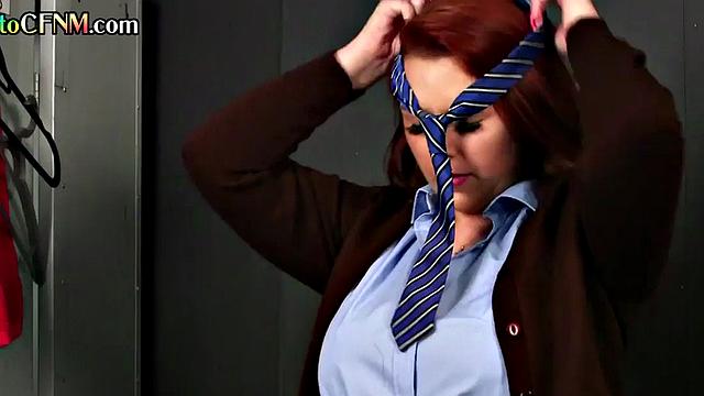 British CFNM wanking lucky guy in group with dirty talking