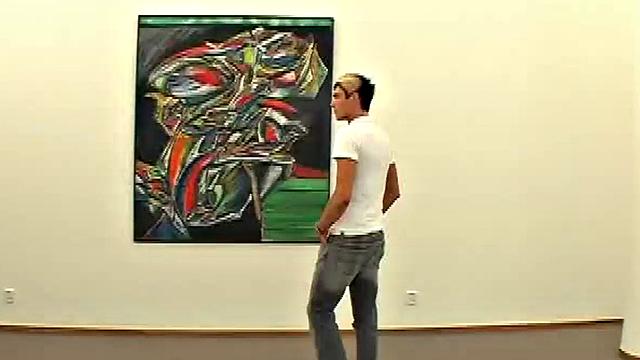 Horny twink pounded by boyfriend outdoors