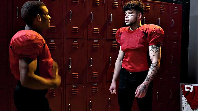 Athletic Ebony Sud Fucks In Locker Room Till Cumshot