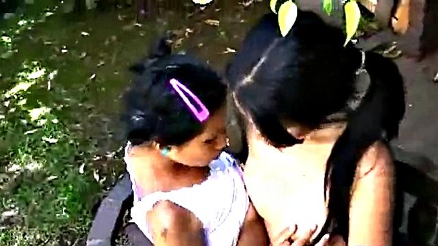 Teen Lilly's Lesbian Play in the Garden