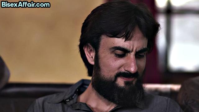 Gorgeous ink babe eaten out in bi 3way