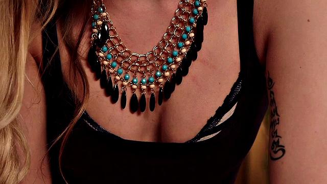 Predicament bondage sub massaged and spanked by lezdom