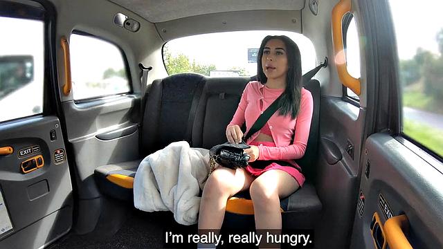 21yo classy cab babe with big tits drilled in back seat