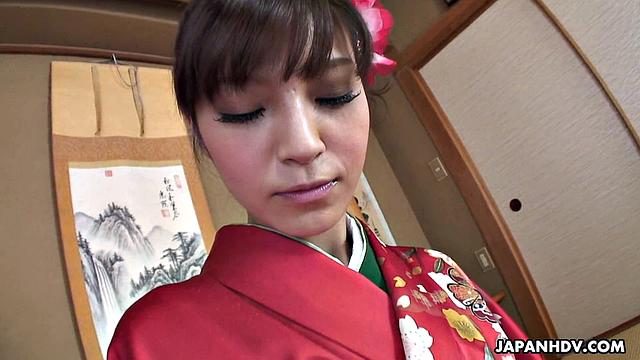 Beautiful Yuria Tominaga is getting satisfied