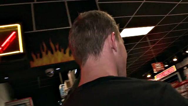 Watch a straight guy get surprised by a gay gloryhole encounter