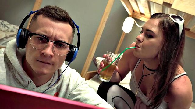 Petite hostel babes nailed by their roommate