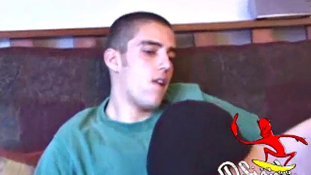 Shane and Mica take turns on a thick cock and swallow every drop