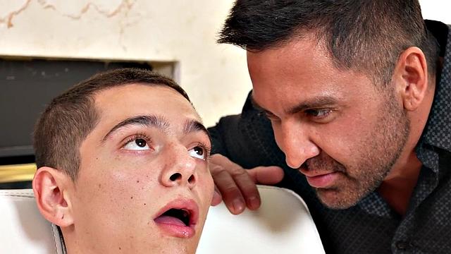 Mesmerized twink fucked in BDSM by therapist after session