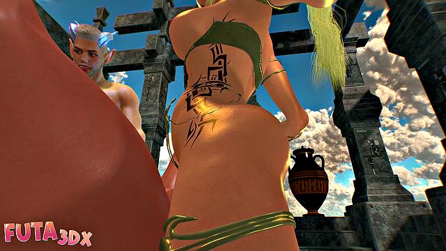 Futa3dX - Great Orgy With Creatures & Big Dicked Futa Babe