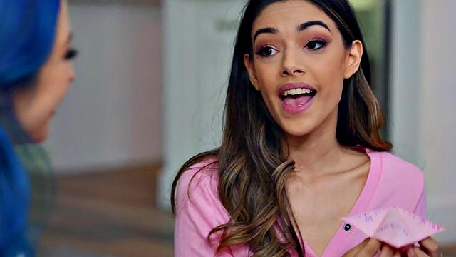 Lez bitches love fingering in threesome after playing games