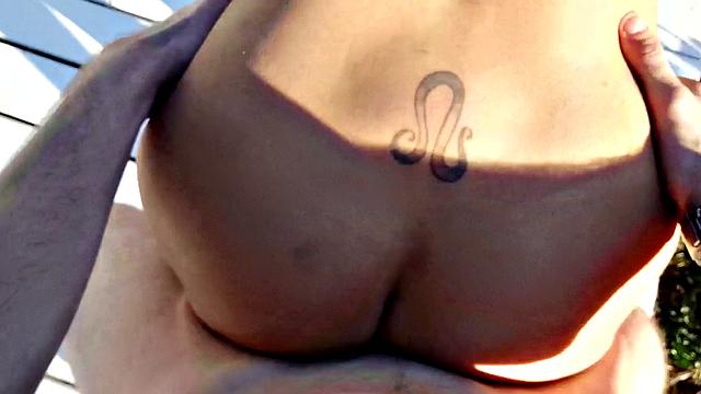 Experience the ultimate POV outdoor fuck-fest with a tattooed babe and her glasses on!