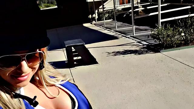 Experience the ultimate POV outdoor fuck-fest with a tattooed babe and her glasses on!