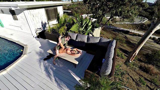 Experience the ultimate POV outdoor fuck-fest with a tattooed babe and her glasses on!