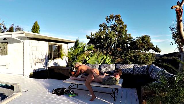 Experience the ultimate POV outdoor fuck-fest with a tattooed babe and her glasses on!