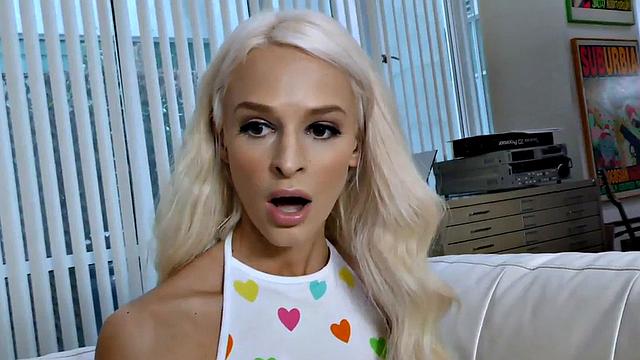 skinny tattooed babe sucks POV dong and talks dirty