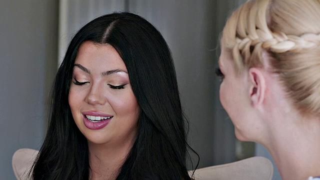 GIRLSWAY - Lesbian Holly Day Seeks Answers from MILF Serene Siren