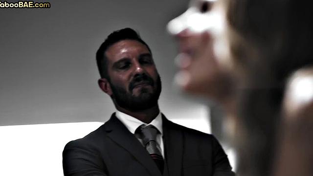 Cheating babe sucks cock and got pussy pounded in threesome