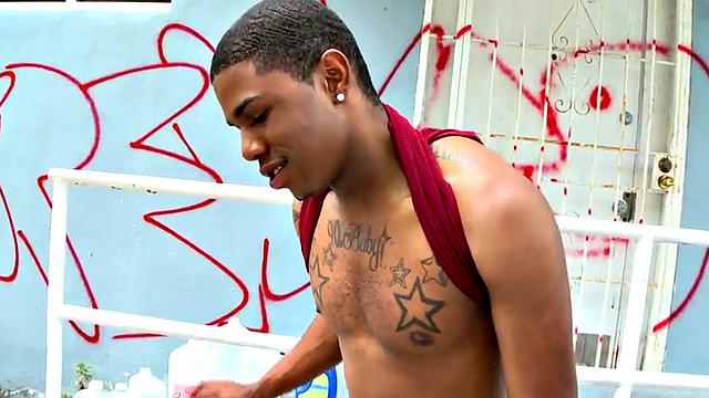 Poor black thug agrees to going gay with white dude