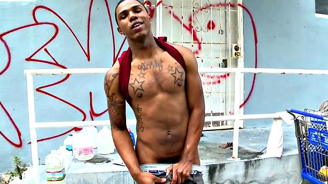 Poor black thug agrees to going gay with white dude