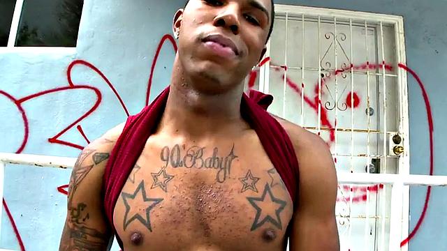 Poor black thug agrees to going gay with white dude