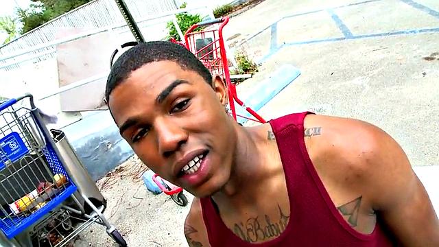 Poor black thug agrees to going gay with white dude