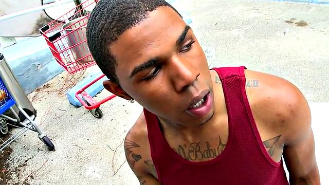 Poor black thug agrees to going gay with white dude